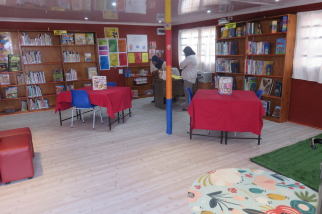 Stepping inside E.A. Janari Primary's library