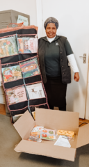 The practitioner with the hanging library for her Centre