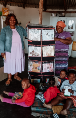 The practitioner with the hanging library for her Centre