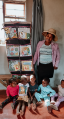 The practitioner with the hanging library for her Centre