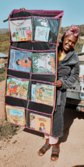 The practitioner with the hanging library for her Centre