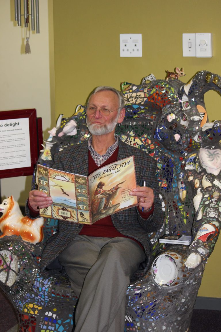 Author of Fly, Eagle, Fly at the Book launch