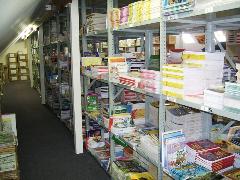Our shelves filled with beautiful mother tongue storybooks
