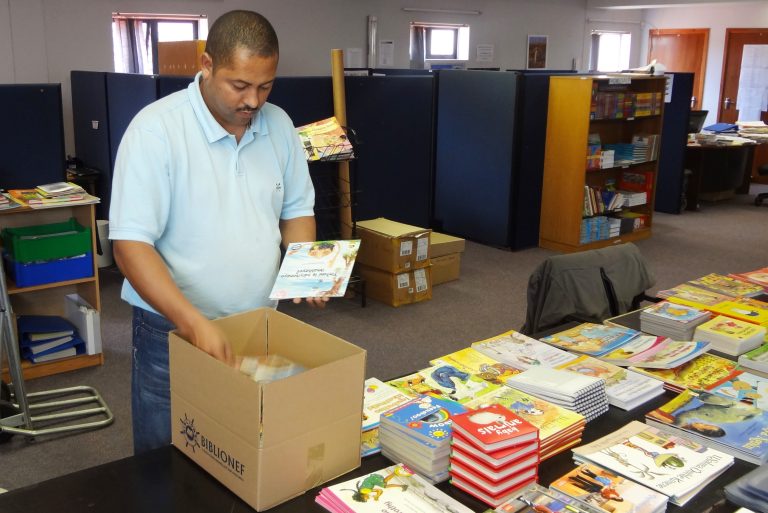 Our General Assistant packing boxes for our an ECD project